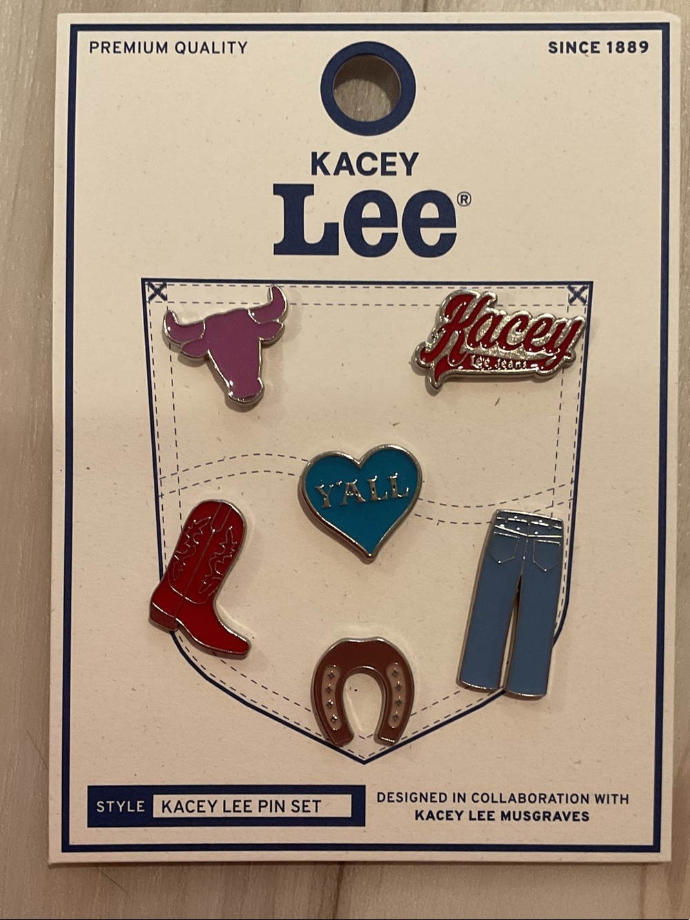 Lee Kids Enamel Pin Set - Purple, Red, Blue, Brown, Teal
